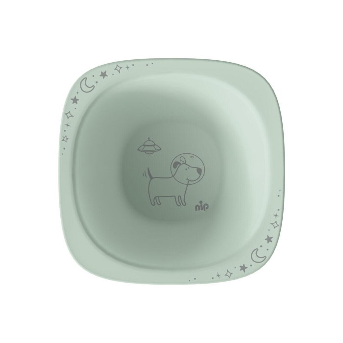 Set 2 castroane nip® Green pentru mancarea copiilor cu motive gravate laser, din materiale naturale regenerabile, fara BPA, fara melamina, lavabile in masina de spalat vase, Made in Germany, 4+ luni, [5]
