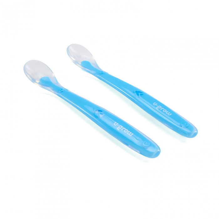 Set 2 lingurite silicon , light blue, U-Grow [1]