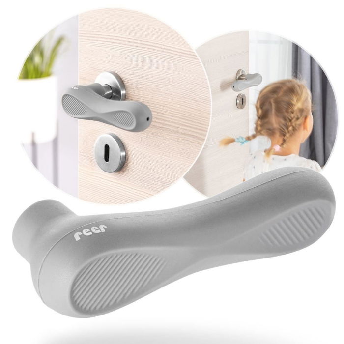 Set 2 protectii clanta usa, din silicon, acoperire completa, Reer HandleGuard 70071 [7]