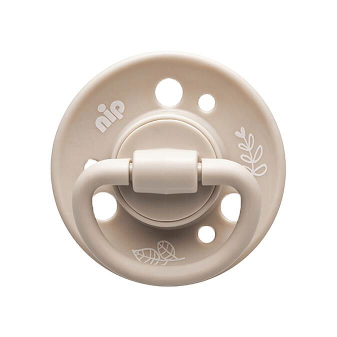 Set 2 suzete Cherry Green cu tetina din latex natural, forma rotunda, cu inel, 0-6 luni, nip 38733 [1]