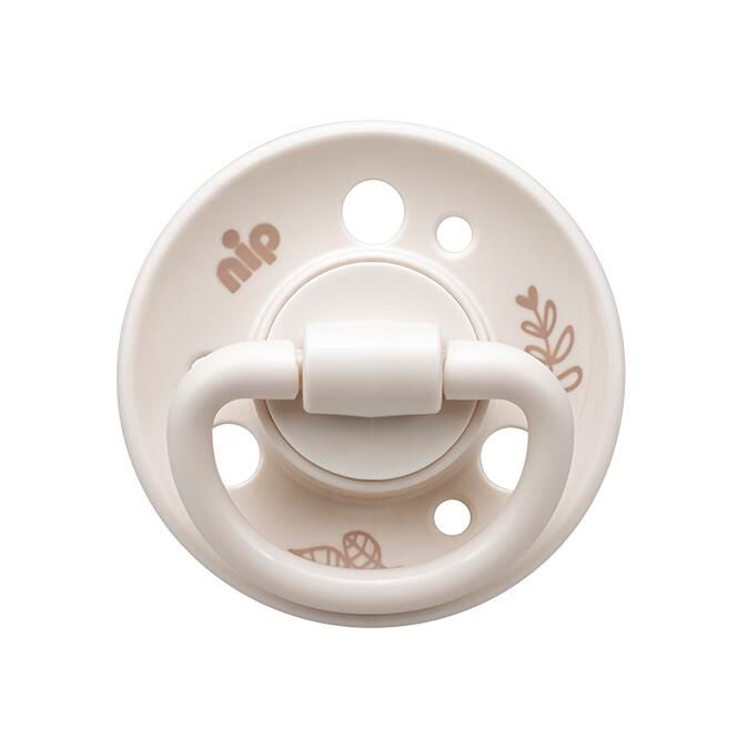 Set 2 suzete Cherry Green cu tetina din latex natural, forma rotunda, cu inel, 0-6 luni, nip 38733 [3]