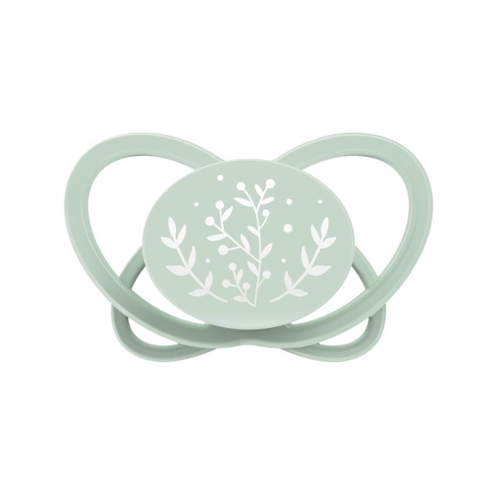 Set 2 suzete nip My Butterfly cu tetina ortodontica din silicon, forma simetrica, din materiale naturale regenerabile, fara BPA, cutie de transport si sterilizare, 16-32 luni, verde, nip My Butterfly [2]