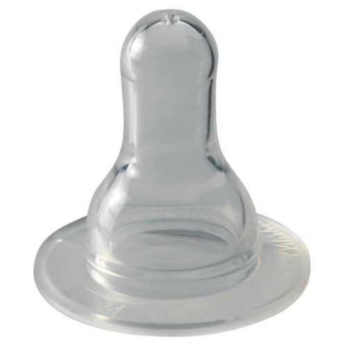 Set 2 tetine Cherry din silicon moale, forma rotunda, pentru biberoane standard, debit redus (S), de la 0 luni, nip 93003 [1]