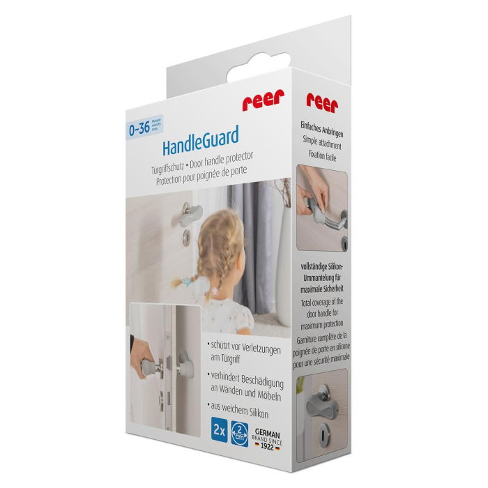 Set 4 protectii clanta usa, din silicon, acoperire completa, Reer HandleGuard 70091 [7]
