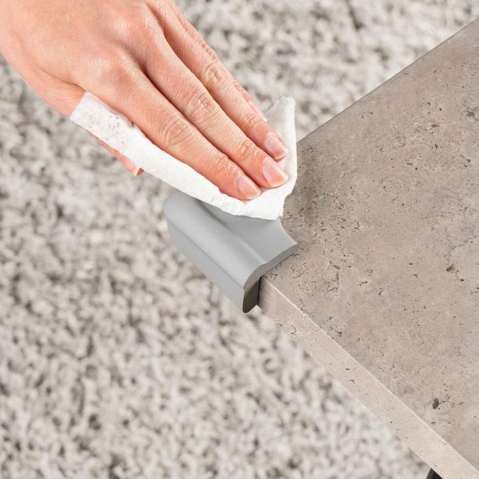 Set 4 protectii de colturi din spuma poliuretan, cu banda adeziva 3M, rezistenta la muscaturi, gri, Reer 82031 [9]