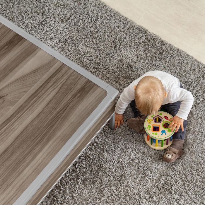 Set 4 protectii de colturi din spuma poliuretan, cu banda adeziva 3M, rezistenta la muscaturi, gri, Reer 82031 [12]