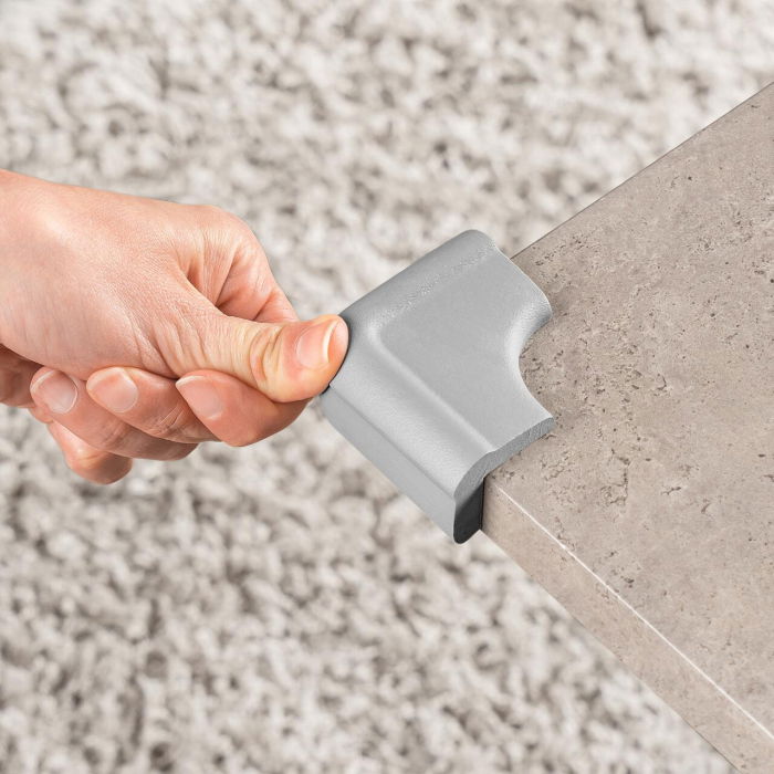 Set 4 protectii de colturi din spuma poliuretan, cu banda adeziva 3M, rezistenta la muscaturi, gri, Reer 82031 [8]