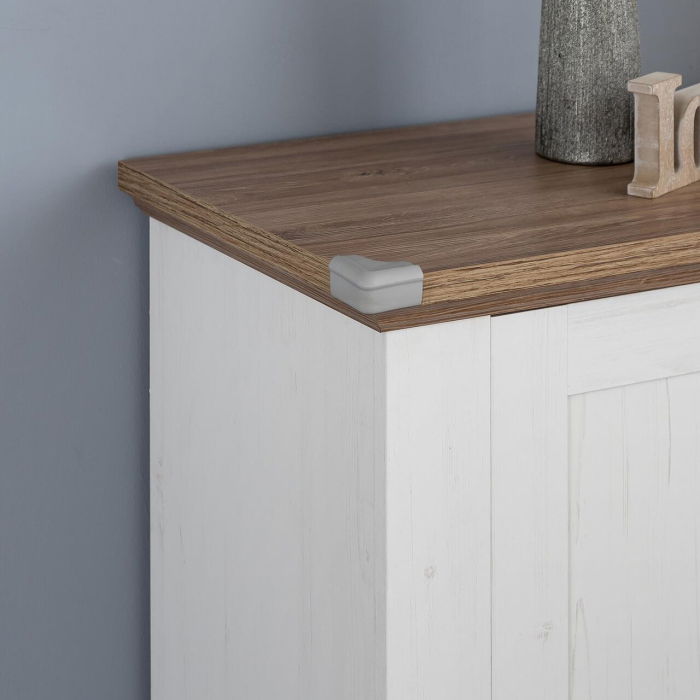 Set 4 protectii de colturi din spuma poliuretan, cu banda adeziva 3M, rezistenta la muscaturi, gri, Reer 82031 [6]