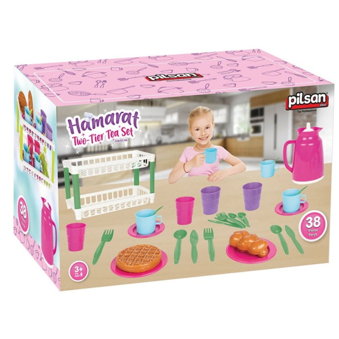 Set de servit ceaiul Pilsan Hamarat Two-Tier Tea pink [5]