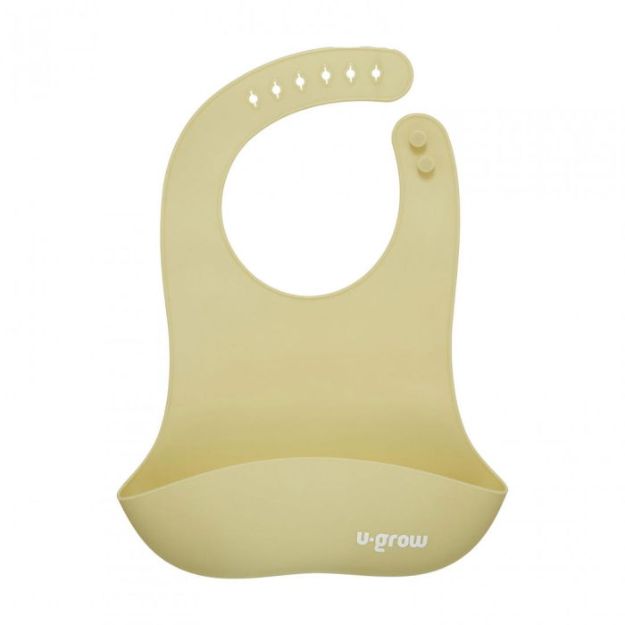 Set diversificare 5 piese silicon : baveta, bol, farfurie, lingurita si furculita, olive, U-Grow [4]