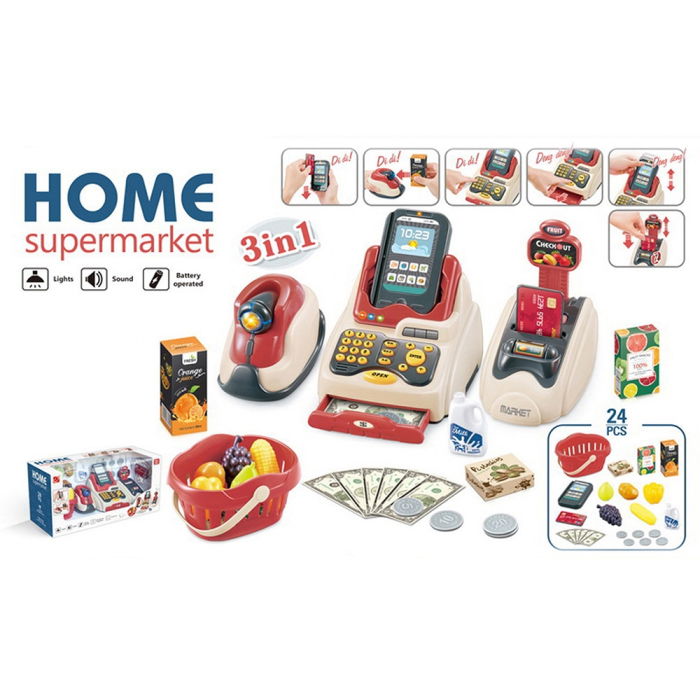 Set jucarie Chipolino Cash Register cu lumini, sunete si 24 accesorii [12]