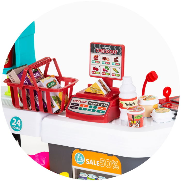 Set jucarie Chipolino Supermarket 87 cm cu lumini, sunete si 81 accesorii [11]