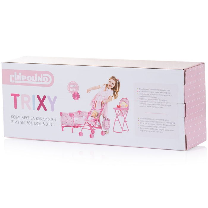 Set jucarii pentru papusi Chipolino Trixy 3 in 1 unicorn [7]