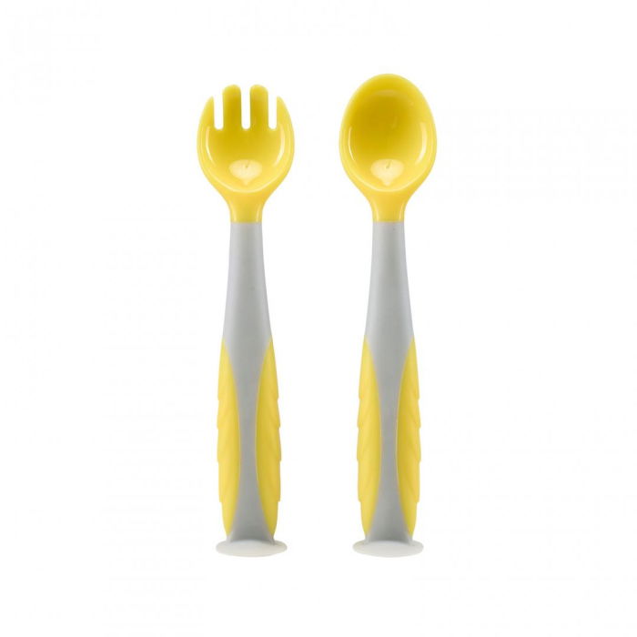 Set lingurita si furculita , galben, U-Grow [1]