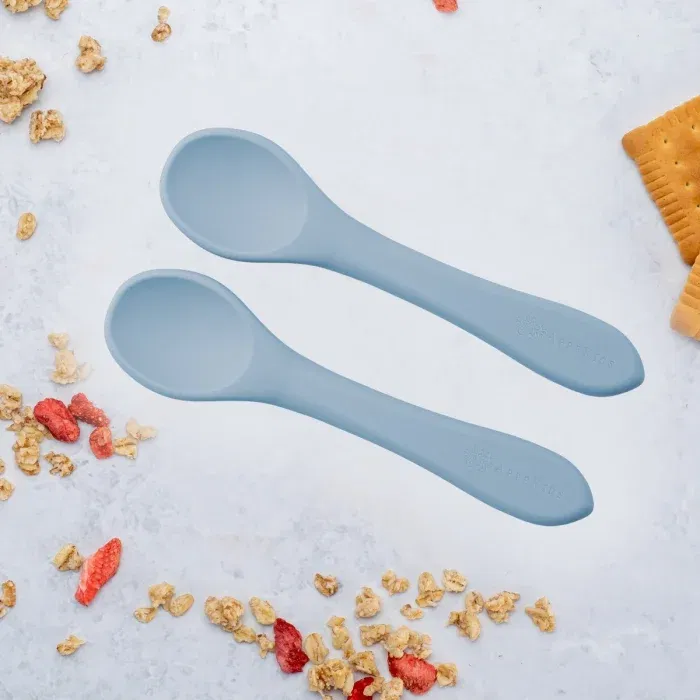 Set Lingurite din silicon, AppeKids - Albastru [1]