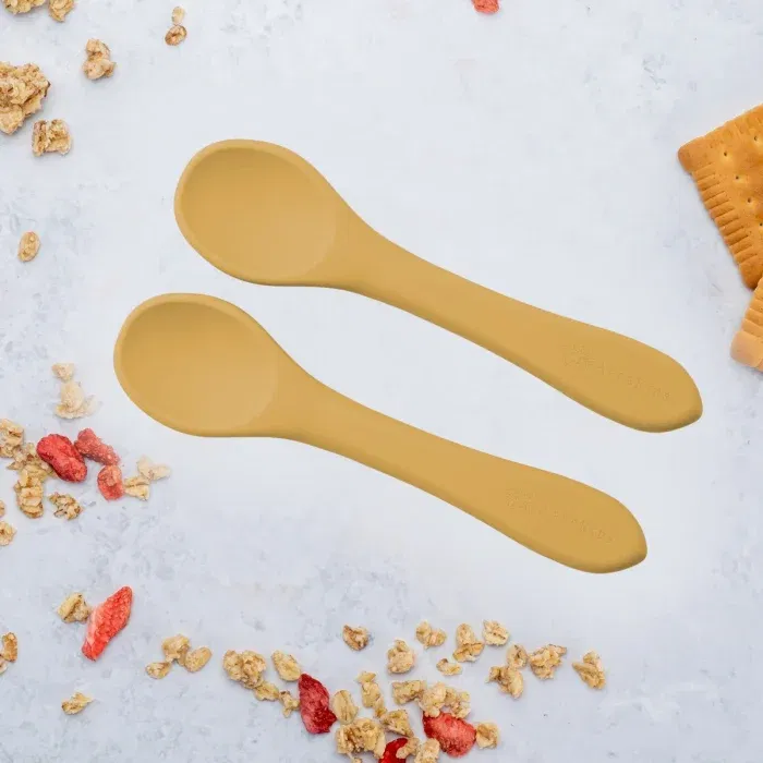 Set Lingurite din silicon, AppeKids - Galben [1]