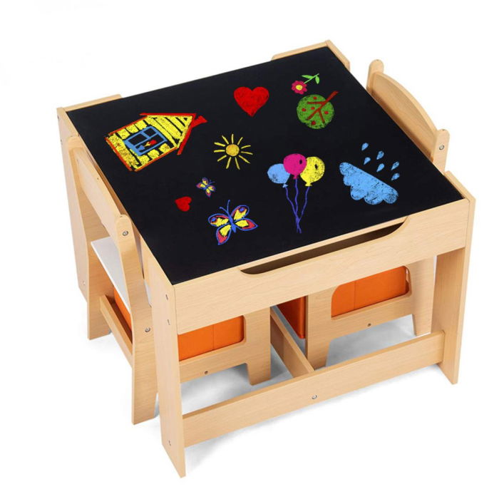 Set masuta si 2 scaune , lemn natur, U-Grow [6]