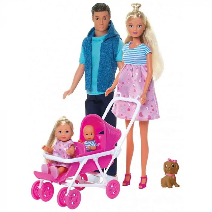 Set papusa Steffy, papusa Kevin, papusa Evi, si accesorii, fetite 3 ani+, Simba Steffi Love [1]