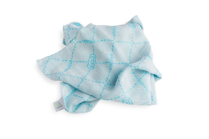 Set Swaddle si suport de prindere baveta, eKoala, Albastru [4]
