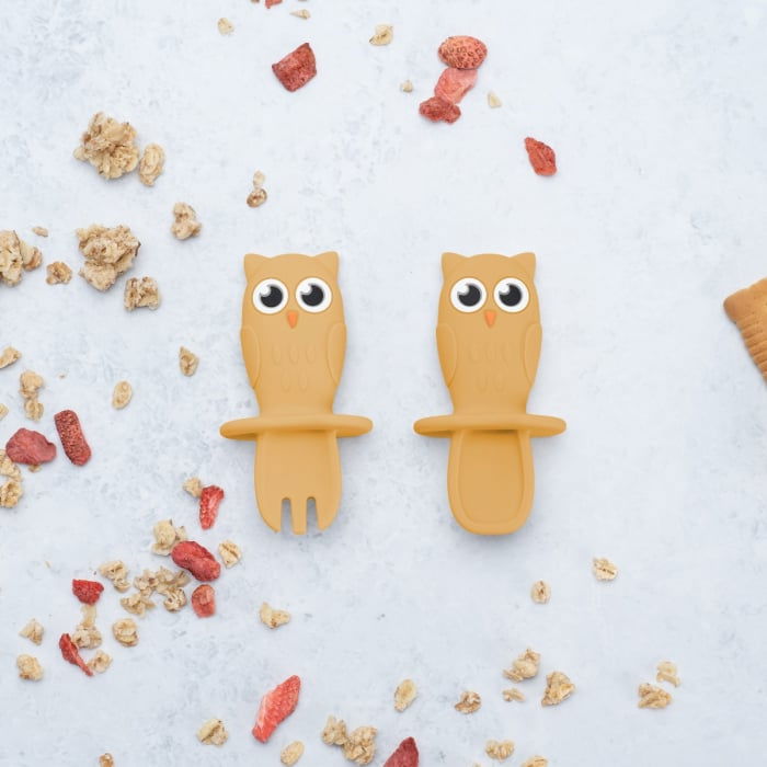 Set Tacamuri din silicon, AppeKids, OWL - Galben Miere [1]