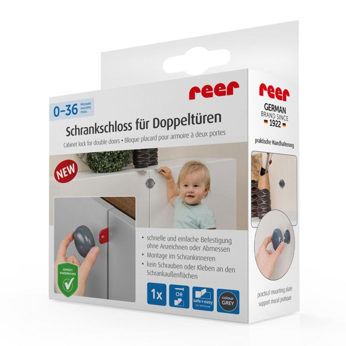 Siguranta pentru usi duble gri Reer 71081 [4]