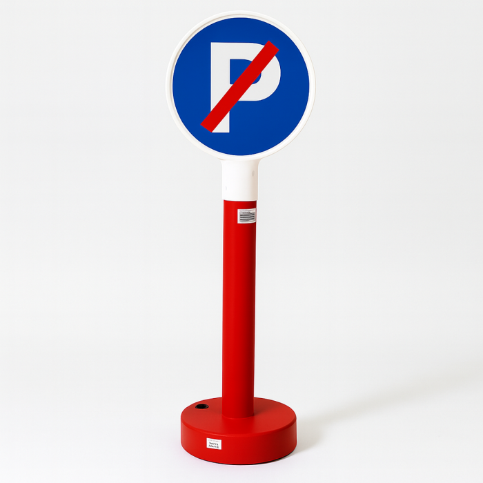 Stalp delimitare cu suport si semn de avertizare, set 3 buc [1]