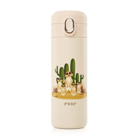 Sticla apa copii inox cu pai crem 350ml Reer [1]
