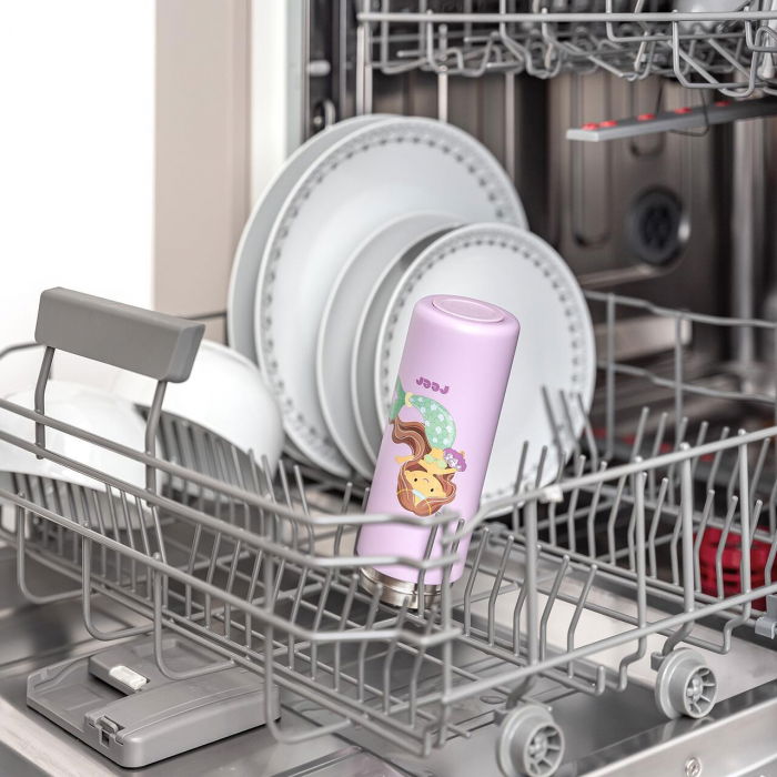 Sticla apa copii inox cu pai violet 350ml Reer [8]
