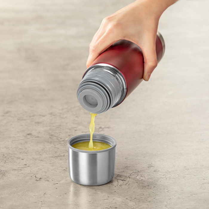 Sticla termos din otel inoxidabil vidat ColourCup, 450 ml, rosu, Reer 90524 [1]