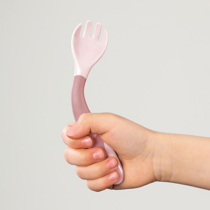 Tacamuri flexibile pentru copii, lingurita si furculita, fara BPA, roz, 6+ luni, Reer 23044 [3]