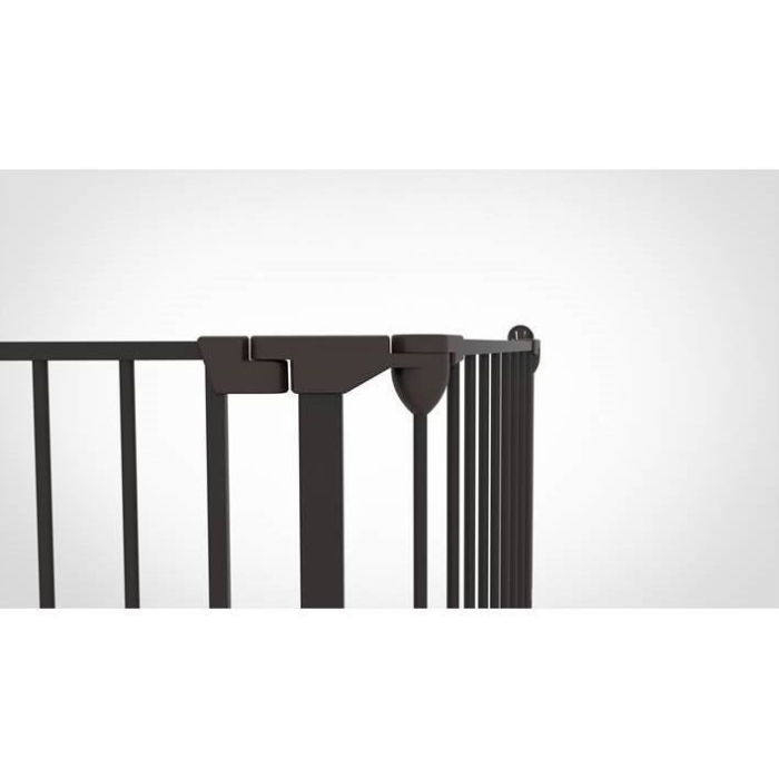 Tarc de siguranta modular cu 3 panouri, metal negru, Noma N93491 [4]