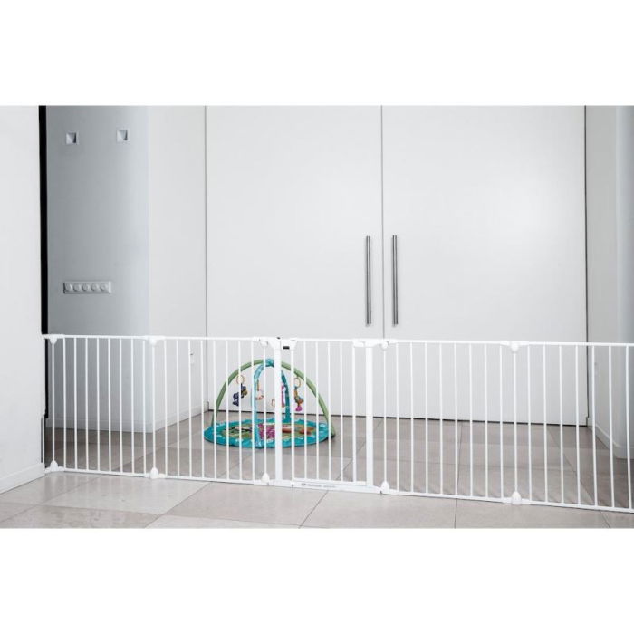 Tarc de siguranta modular cu 5 panouri, metal alb, Noma, N94047 [7]