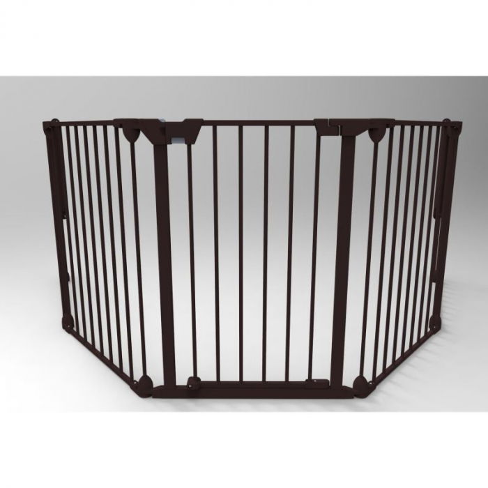 Tarc de siguranta modular pentru copii cu 3 panouri, metal negru, Noma [2]