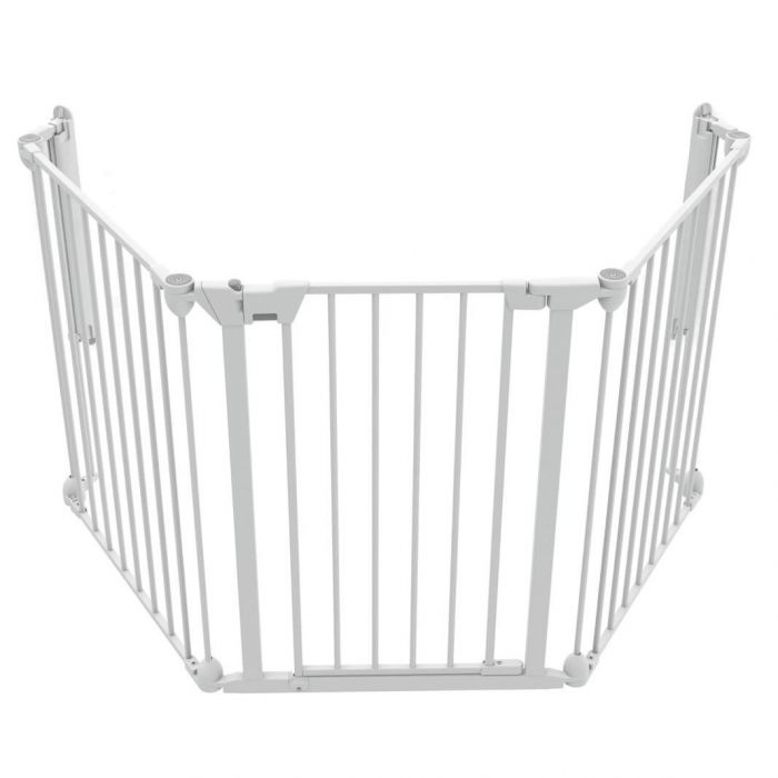 Tarc de siguranta pentru copii modular cu 3 panouri, metal alb, Noma [1]