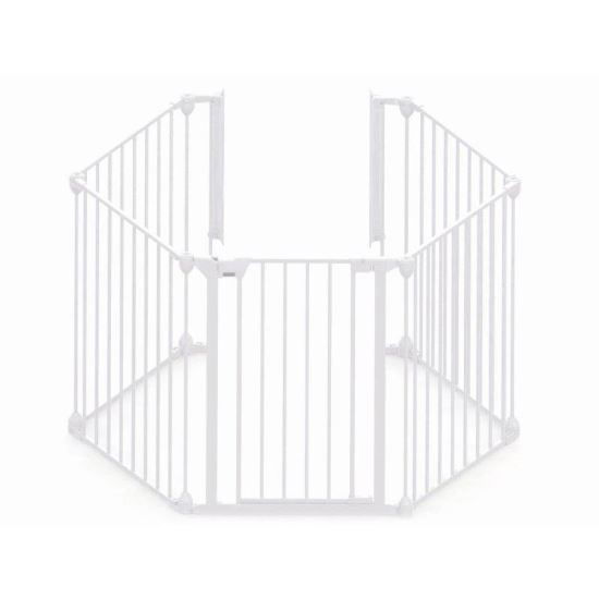 Tarc de siguranta pentru copii  modular cu 5 panouri, metal alb, Noma [1]