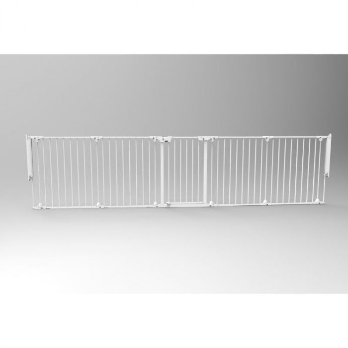 Tarc de siguranta pentru copii  modular cu 5 panouri, metal alb, Noma [6]