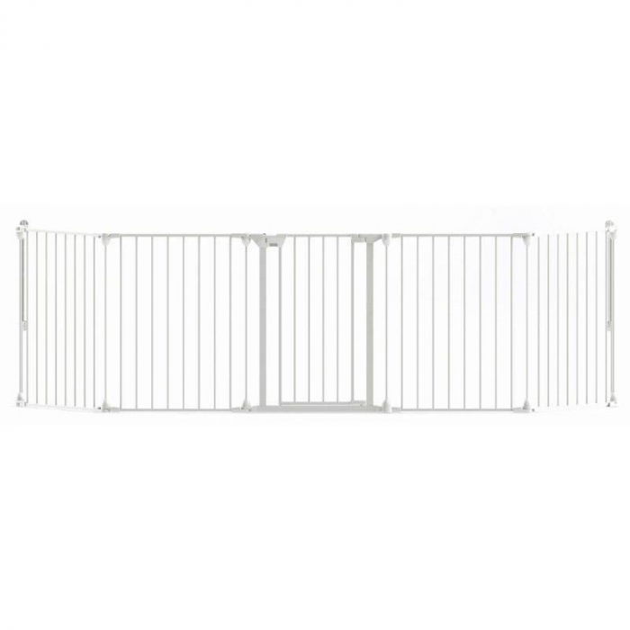 Tarc de siguranta pentru copii  modular cu 5 panouri, metal alb, Noma [2]