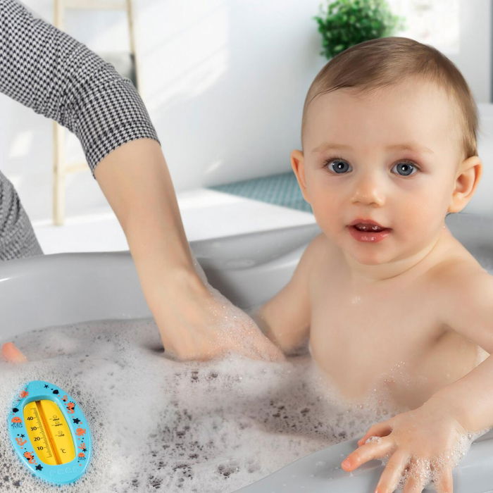 Termometru de baie pentru copii, fara mercur, fara BPA, 0+ luni, albastru, Reer 24123 [2]