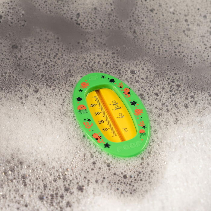 Termometru de baie pentru copii, fara mercur, fara BPA, 0+ luni, verde, Reer 24133 [1]