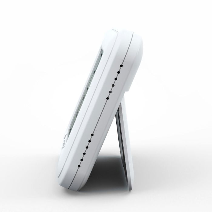 Termometru si higrometru digital de camera, ecran LCD, memorie, suport expandabil cu magnet, alb, AirBi SMILE BI1040 [2]