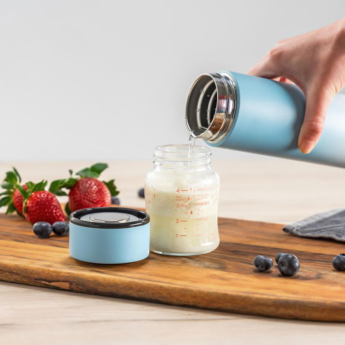 Termos din otel inoxidabil vidat ColourDesign, 450 ml, albastru, Reer 90023 [2]