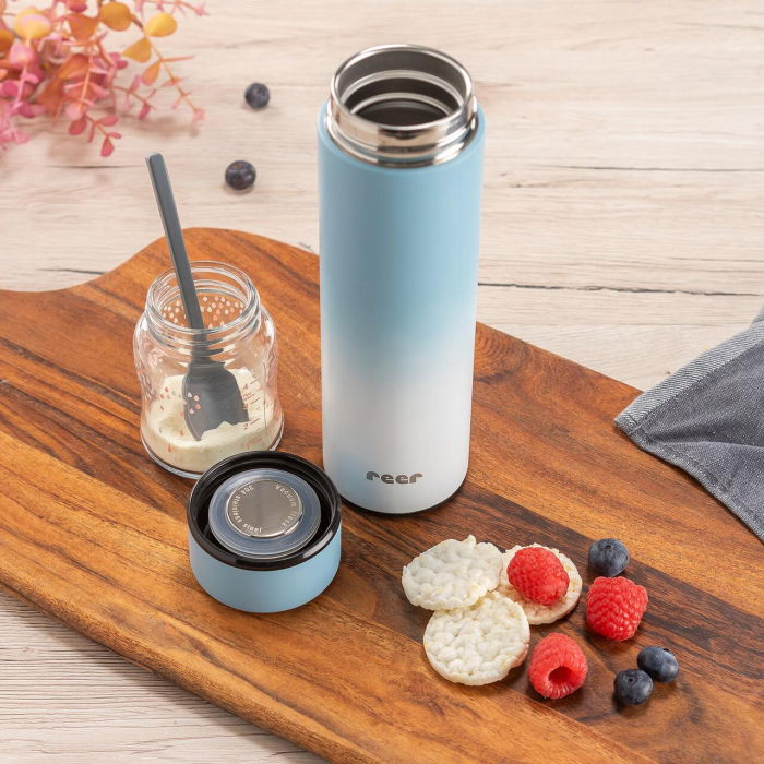 Termos din otel inoxidabil vidat ColourDesign, 450 ml, albastru, Reer 90023 [3]