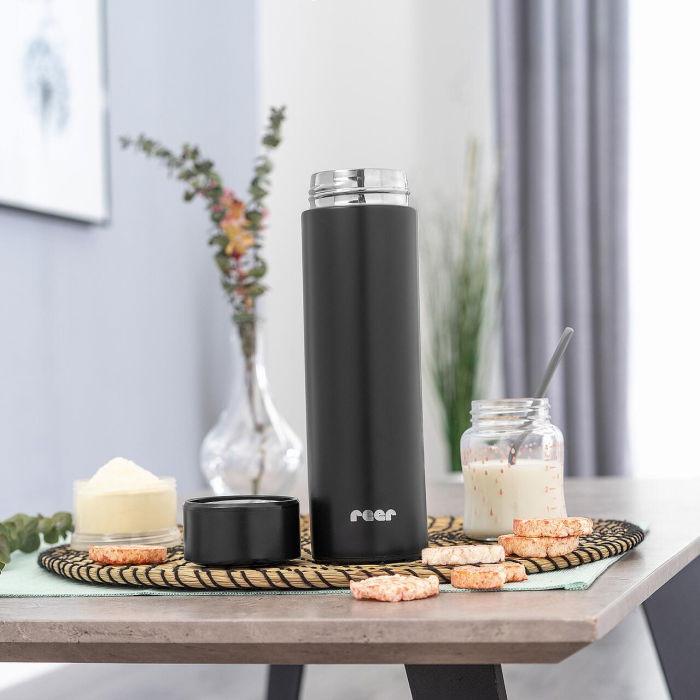 Termos din otel inoxidabil vidat ColourDesign, 450 ml, negru, Reer 90011 [3]
