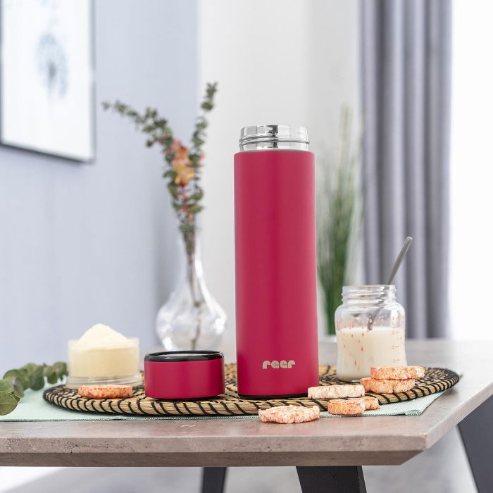 Termos din otel inoxidabil vidat ColourDesign, 450 ml, rosu, Reer 90014 [3]