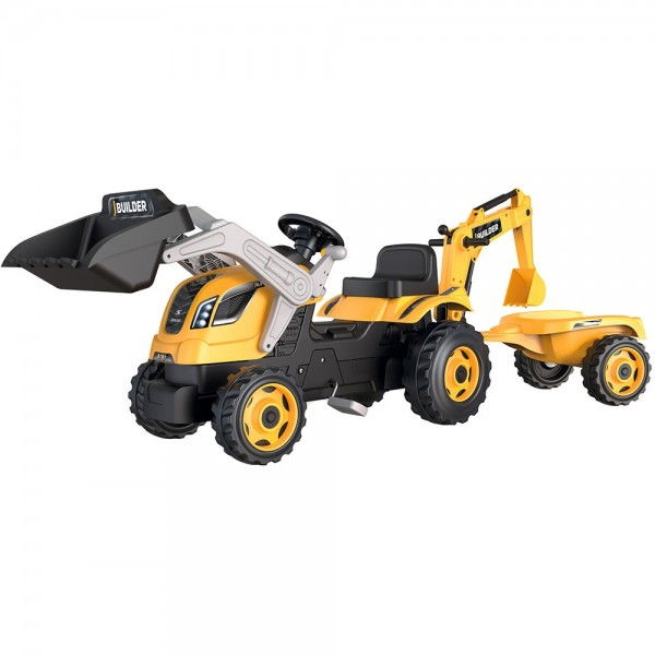Tractor copii 3 ani+ cu pedale si remorca Smoby Builder Max [1]