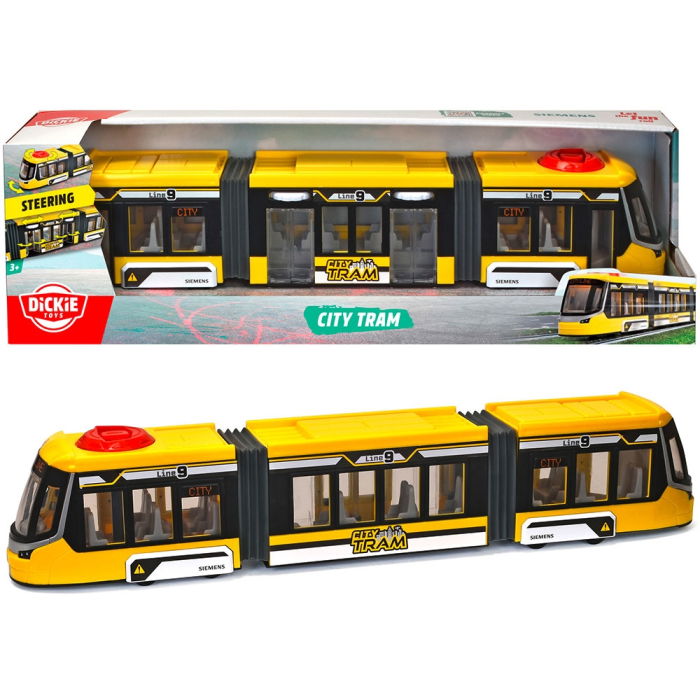 Tramvai Dickie Toys Siemens City Tram 41,5 cm galben [2]