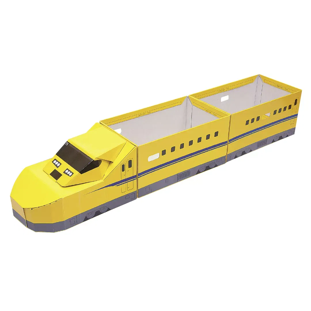Tren de viteza japonez T5, din carton, pentru copii, galben, 857 [1]