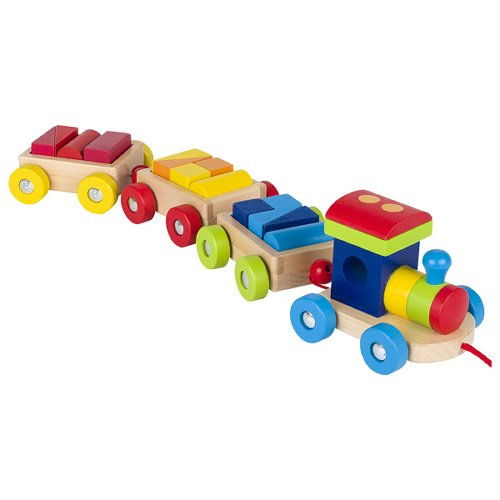 Trenulet jucarie, de lemn, cu accesorii [1]