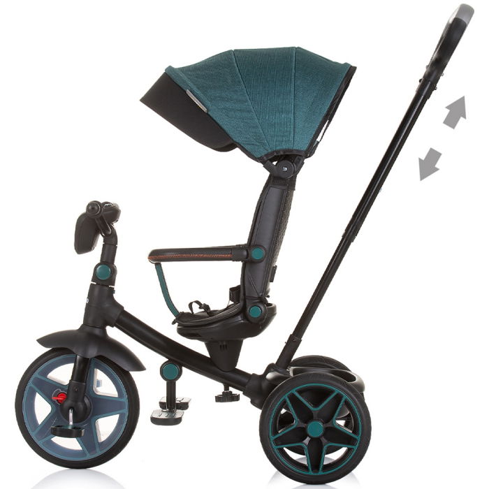 Tricicleta cu copertina si sezut reversibil Chipolino Derby teal [1]