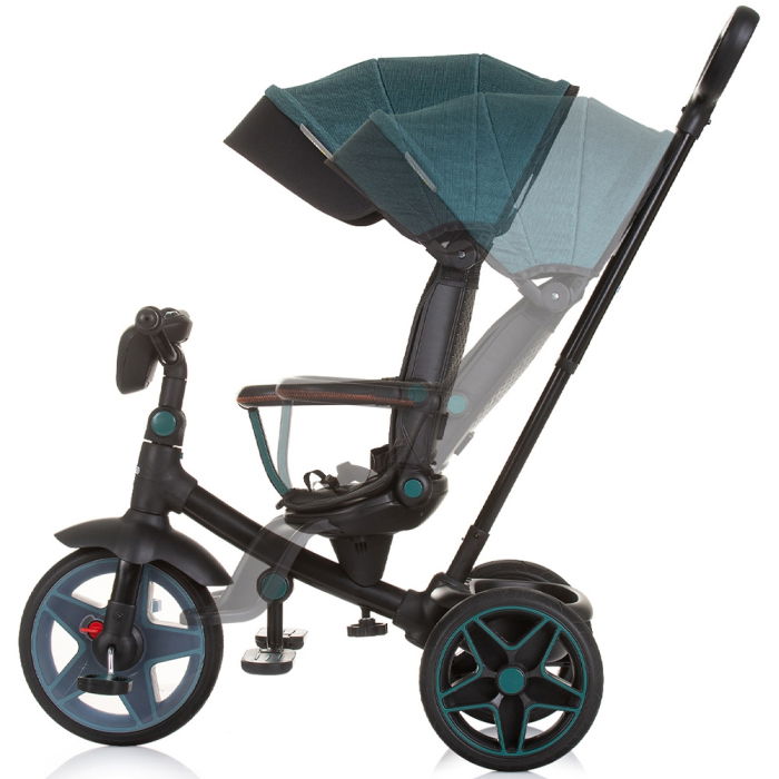 Tricicleta cu copertina si sezut reversibil Chipolino Derby teal [3]